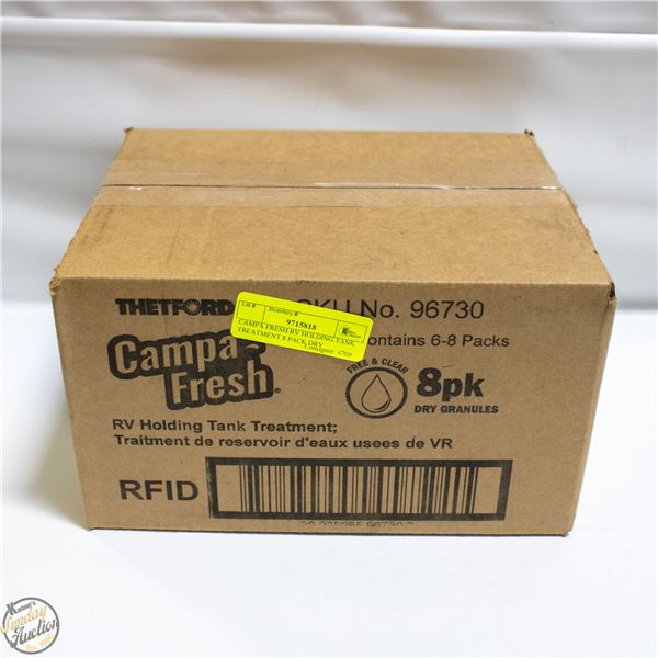 CAMPA FRESH RV HOLDING TANK TREATMENT 8 PACK DRY