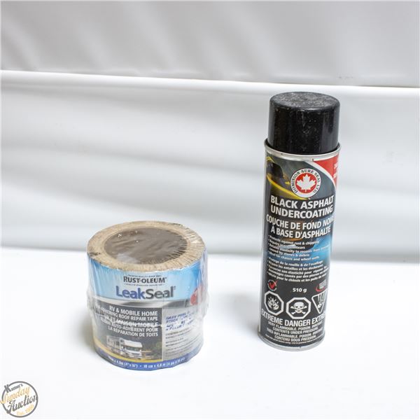 CAN OF UNDERCOATING/ PK OF RV ROOF TAPE