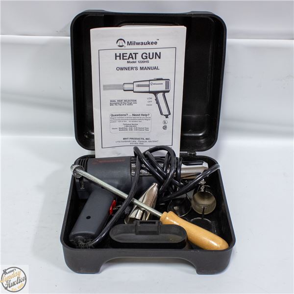 VINTAGE MILWAUKEE HEAT GUN IN CASE WITH