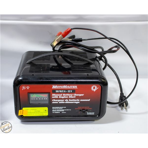 MOTOMASTER 50/10/2A BATTERY CHARGER W/ ENGINE STAR