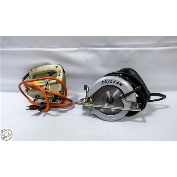 VINTAGE 5-1/2" SKILSAW WITH B&D JIGSAW