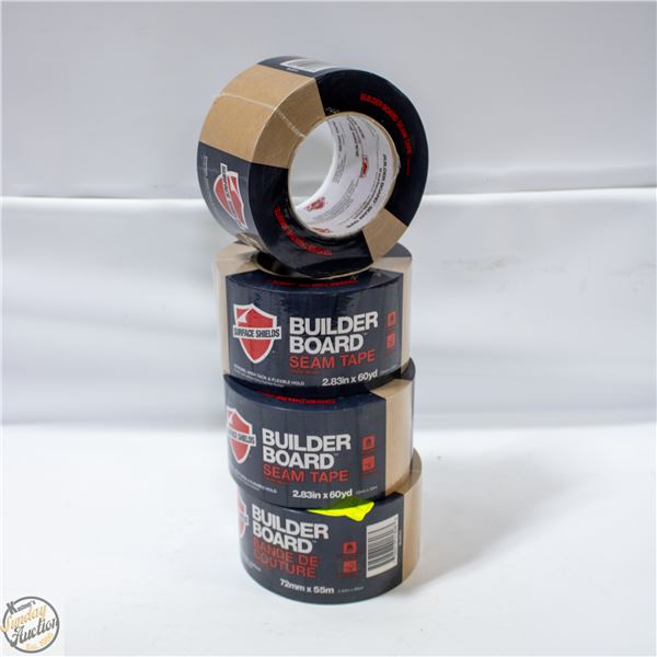 LOT OF 4 SURFACE SHIELDS BUILDER BOARD TAPE
