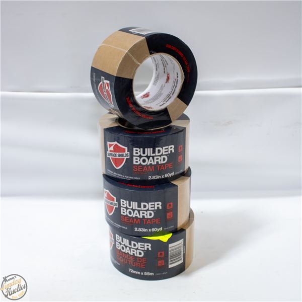 LOT OF 4 SURFACE SHIELDS BUILDER BOARD TAPE