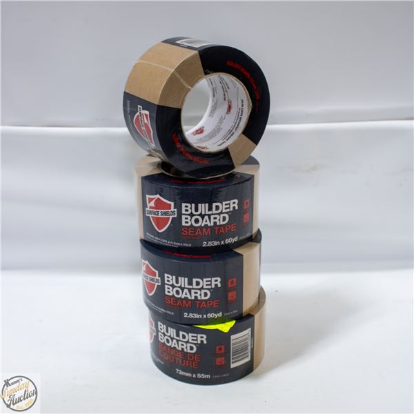 LOT OF 4 SURFACE SHIELDS BUILDER BOARD TAPE