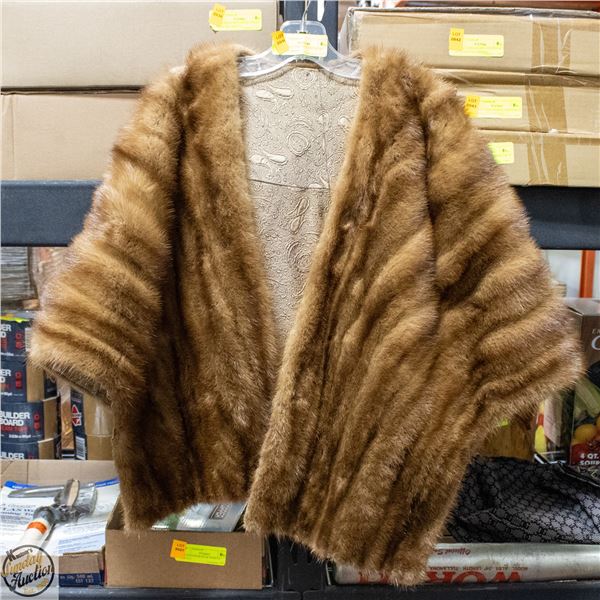 GENUINE MINK CUSTOM MADE LADIES SHAWL