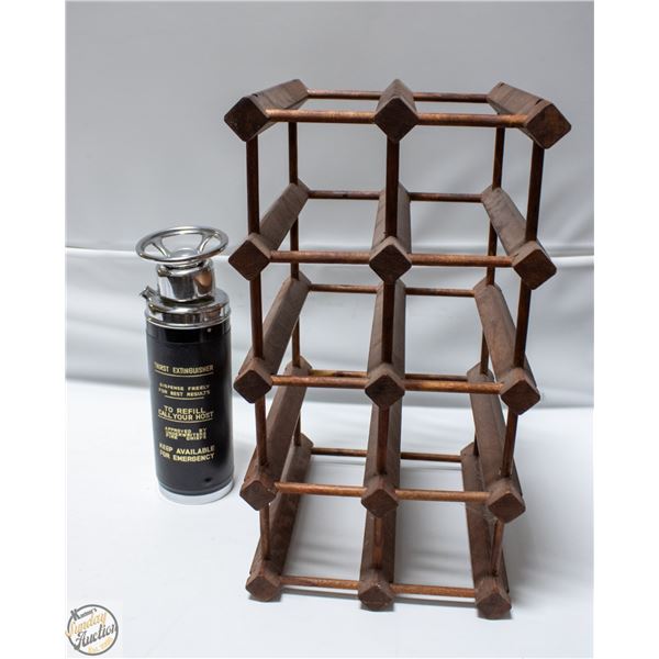 WOODEN WINE BOTTLE HOLDER +