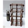 Image 1 : WOODEN WINE BOTTLE HOLDER +