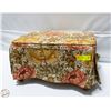 Image 1 : VINTAGE FLORAL UPHOLSTERED FOOT STOOL