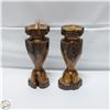 Image 1 : CHRYSANTHEMUM WOOD PAIR OF