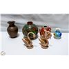 Image 1 : ESTATE POTTERY/SWAN PAIR CANDLE HOLDERS