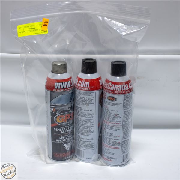 3PK AUTO CLEANER/WAX SPRAY