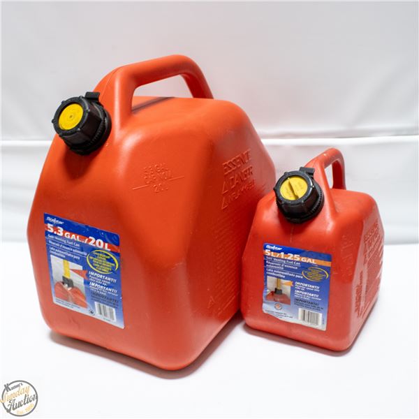 2 GAS JERRY CANS 20 & 5 LITER