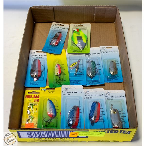 FLAT OF NEW FISHING LURES