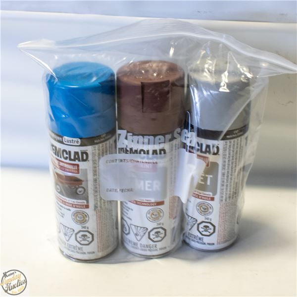 3PK TREMCLAD RUST PAINT SPRAY CANS
