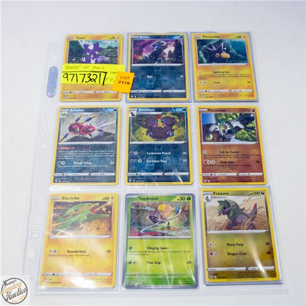 SHEET OF POKEMON CARDS
