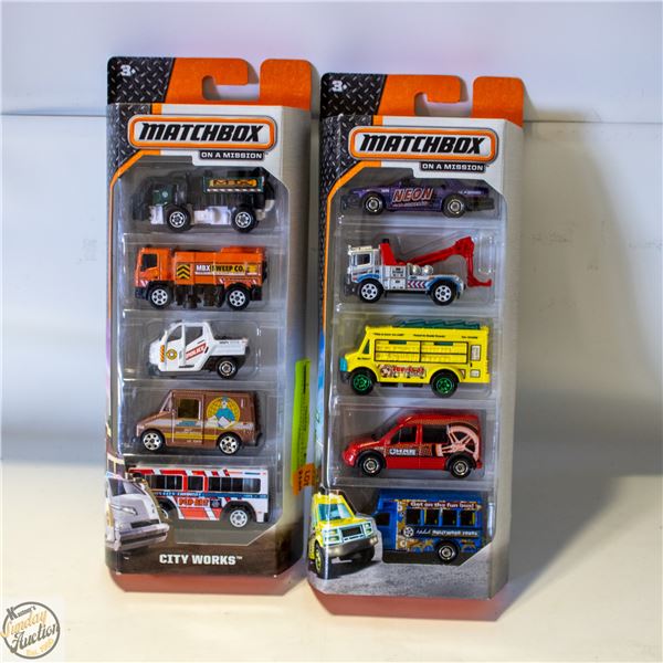 2013 MATCHBOX ON A MISSION 5 PACKS UNOPENED-ESTATE