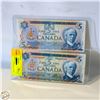 Image 1 : $5-1972 & $5-1979 CANADIAN BILLS