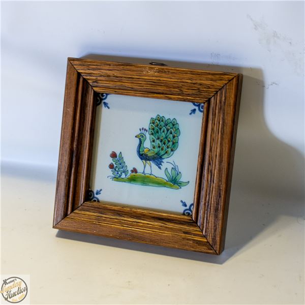 HOLLAND SIGNED DECORATIVE PEACOCK