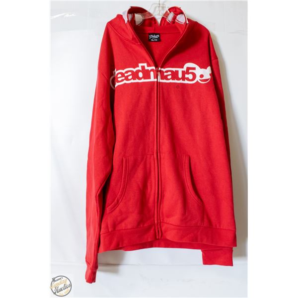 RED DEADMAU5 FULLZ IP HOODIE WITH EARS XL