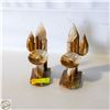 Image 1 : MARBLE/ONYX BOOKENDS H-8.25"