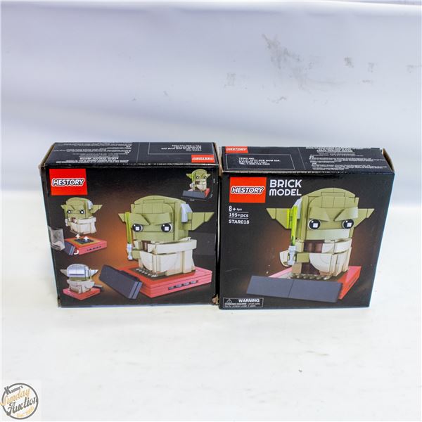 2 ‘YODA’ LEGO-LIKE 195 PIECE SETS