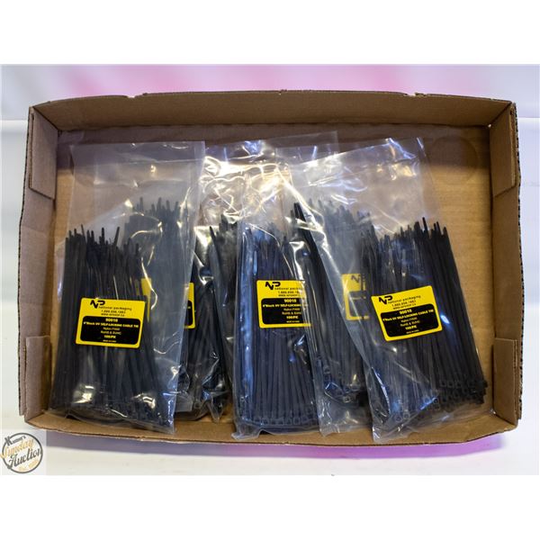 7 X 100 BLACK ULTRAVIOLET, SELF LOCKING CABLE TIES