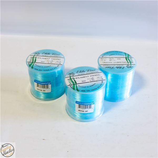 3 X 413 YARDS 30 LB TEST MONOFILAMENT FISHING LINE