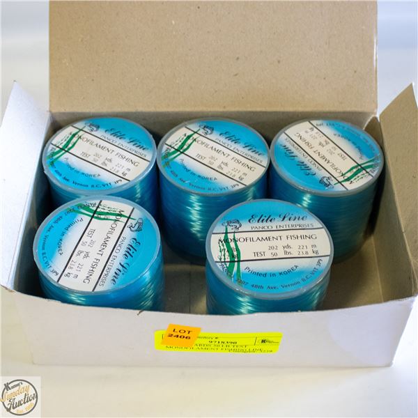 5 X 202 YARDS 50 LB TEST MONOFILAMENT FISHING LINE