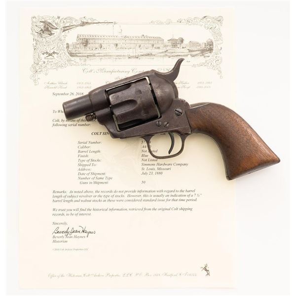 Antique Colt Single Action Army Revolver with Factory Letter