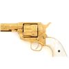 Image 3 : Gold Plated Cattle Brand Engraved Antique Colt Single Action Army Revolver