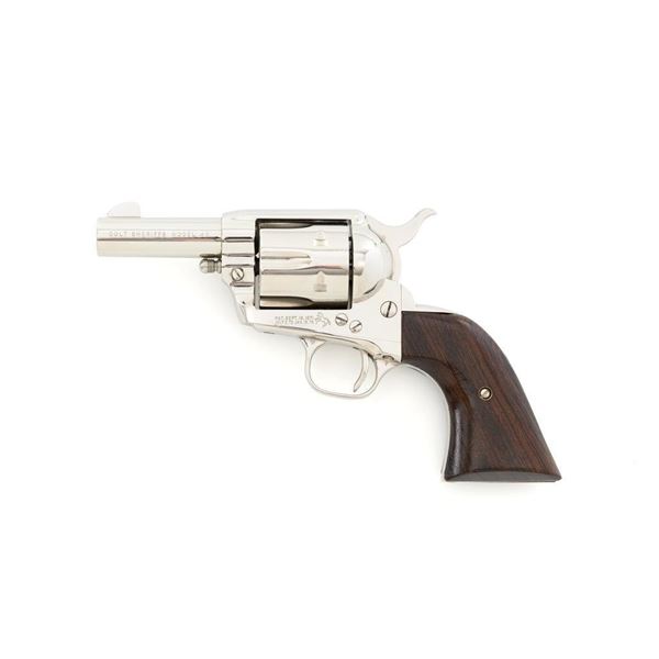 Rare Colt 2nd Generation Sheriff's Model Nickel Single Action Revolver with Factory Letter