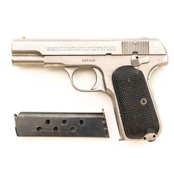 Rare Shanghai Municipal Police Marked Colt Model 1908 Pocket Hammerless Semi-Automatic Pistol