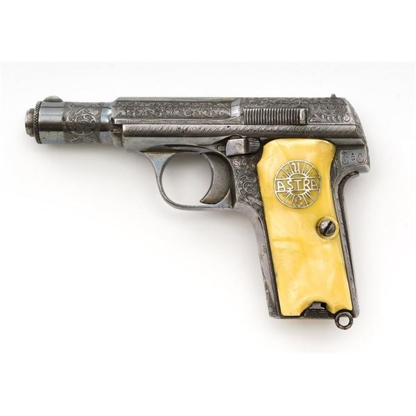Factory Engraved Silver Plated Astra Model 300 Semi-Automatic Pistol
