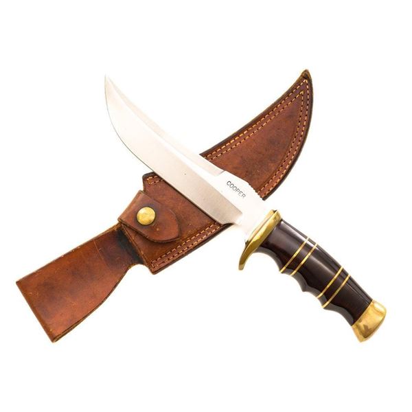 John Nelson Cooper Panamint Custom Skinning Knife with Sheath