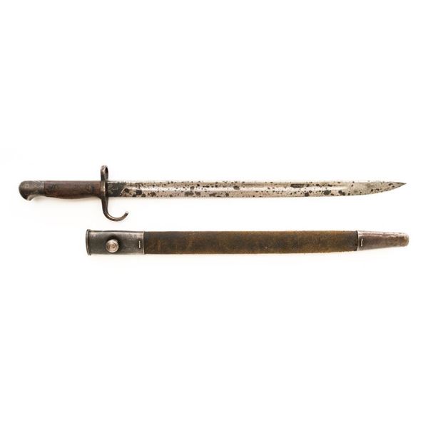 Rare Early 1907 Pattern British Lee Enfield Bayonet with Scabbard