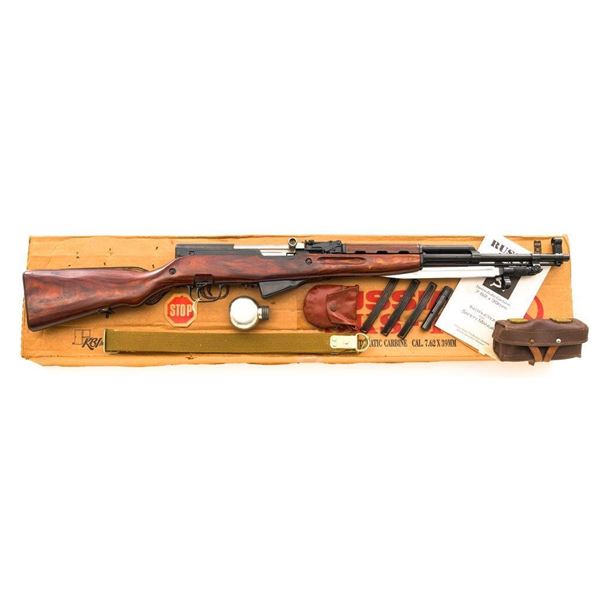 Soviet SKS Type 45 Semi-Automatic Carbine with Folding Bayonet, and Accessories