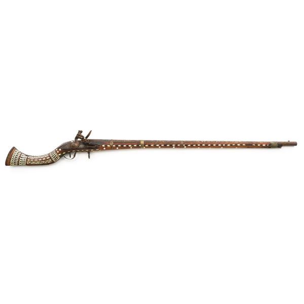 Highly Decorated Jezail Flintlock Rifle with East India Company Lockplate