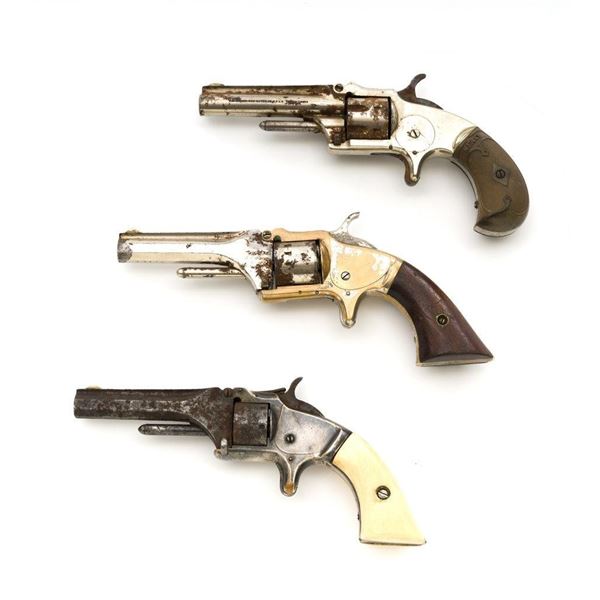 Lot of Three (3) Antique Parts/Relic Revolvers: 1.) Marlin XX Standard 1873 Pocket Revolver