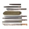 Image 1 : Lot of Six (6) British Bayonets, Scabbards, and Machetes