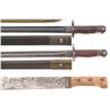 Image 2 : Lot of Six (6) British Bayonets, Scabbards, and Machetes