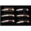Image 1 : Lot of Six (6) Custom Handled Buck Model 500 Duke Lockback Folding Knives