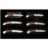 Image 4 : Lot of Six (6) Custom Handled Buck Model 500 Duke Lockback Folding Knives