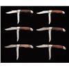 Image 1 : Lot of Six (6) Custom Handled Buck Model 317 Trailblazer Slipjoint Folding Knives