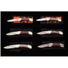 Image 1 : Lot of Six (6) Custom Handled Buck Model 500 Duke Lockback Folding Knives