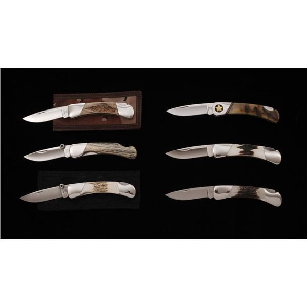 Lot of Six (6) Buck Model 500 Duke Folding Knives