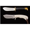 Image 1 : Lot of Two (2) Buck Custom Fixed Blade Hunting Knives