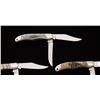 Image 11 : Lot of Seven (7) Buck Model 317 Trailblazer Slipjoint Folding Knives with Exotic Handles