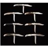 Image 2 : Lot of Seven (7) Buck Model 317 Trailblazer Slipjoint Folding Knives with Exotic Handles