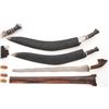 Image 3 : Lot of Five (5) Vintage Kukris and Kris Edged Weapons
