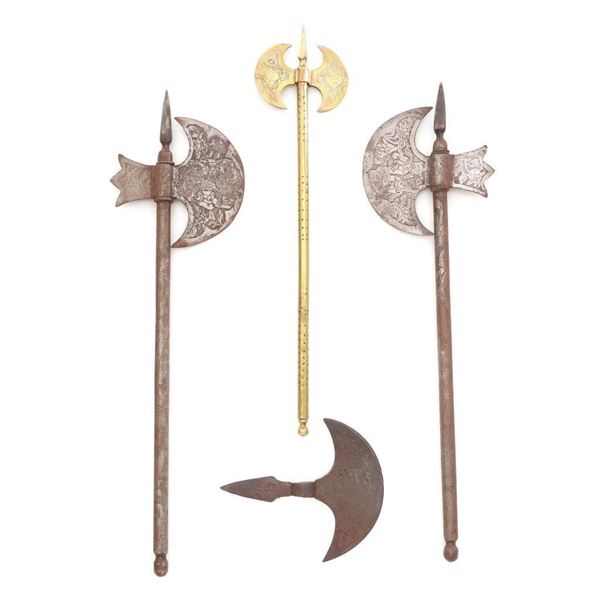 Lot of Four (4) Replica Qajar Axes